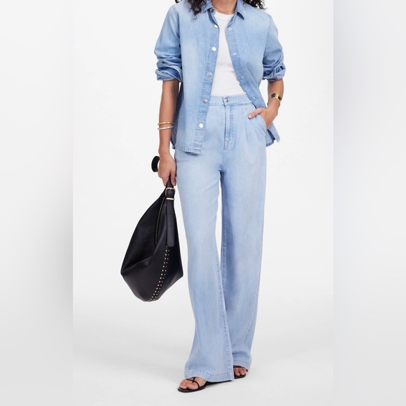 Madewell Denim - Madewell Light Blue the Harlow wide-leg trouser Jeans